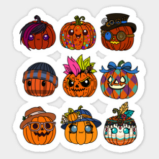 Cute Jack-o-'lantern Fashion Sticker