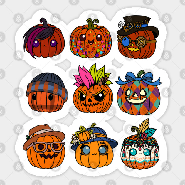 Cute Jack-o-'lantern Fashion Sticker by H. R. Sinclair