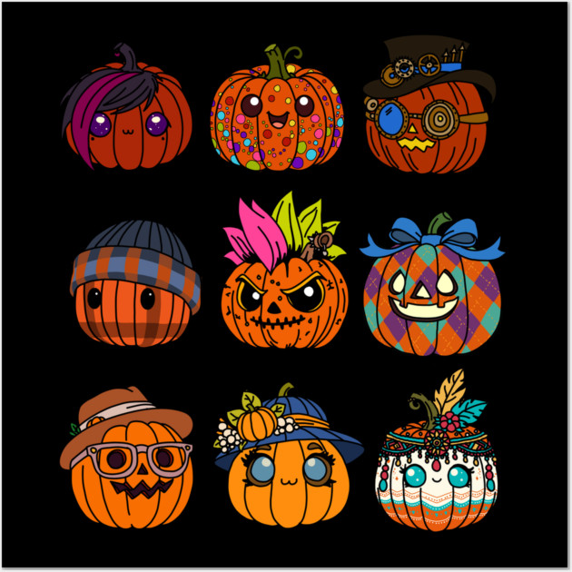Cute Jack-o-'lantern Fashion Wall Art by H. R. Sinclair