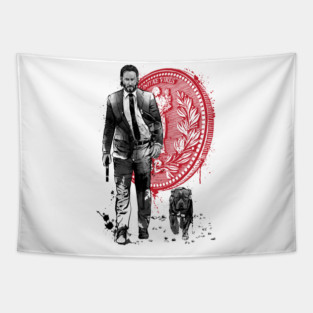 Lone Hitman and Cub Tapestry