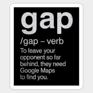 Gap Funny Drag Racing Definition Car Racing Street Racing Humor Sticker