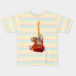 Guitar music art #guitar Kids T-Shirt