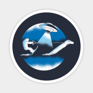 Cryptid Water Skiing Magnet
