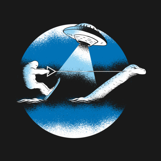 Cryptid Water Skiing by Cosmo Gazoo