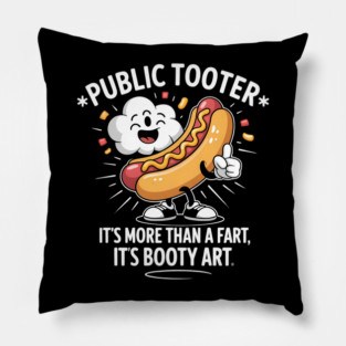 Public Tooter Funny Inappropriate Embarrassing Humor Pillow