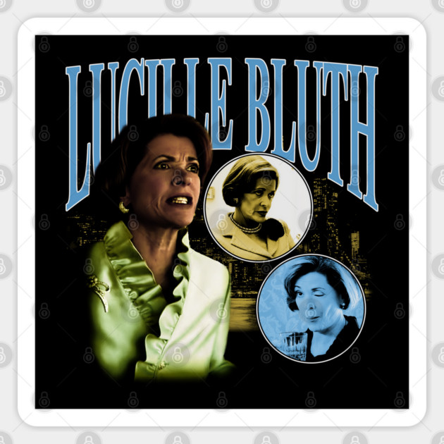 Lucille Bluth Bootleg // Vintage Collage Fan Art // Halftoned Sticker by Tv Moments