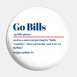 Go Bills Pin
