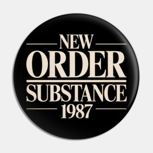 Funny New Order Substance 1987 Pin