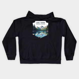 Lake Tahoe, Clear Water, Clear Mind, Retro Kayaking, Mountain Reflection, Vintage Travel, Outdoor Adventure, Nature Lover, Hiking, Pine Trees, Souvenir, Trip, Camping, Best, Unique Gift idea for Women, Men, Kids, Christmas, Birthday, Kids Hoodie