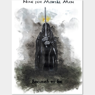 Nine for Mortal Men: A Watercolor Tribute to the Ringwraiths Nazgul Posters and Art