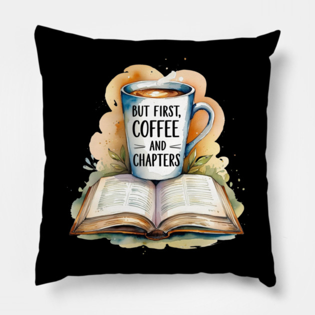 But First Coffee Then Endless Chapter Pillow by SR8891