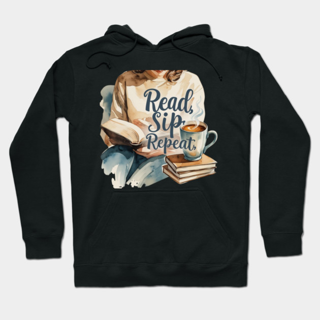 Read Sip Repeat Book and Coffee Ritual Hoodie by SR8891