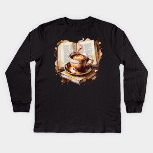 Espresso Yourself One Book at Time Kids Long Sleeve T-Shirt
