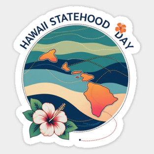 Celebrate Hawaii Statehood Day Magnet