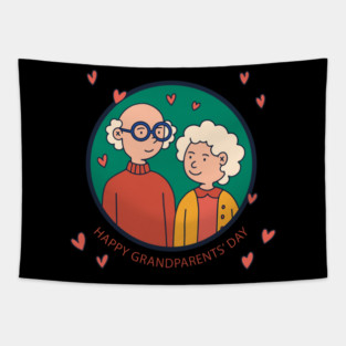 Happy Grandparents' Day Tapestry