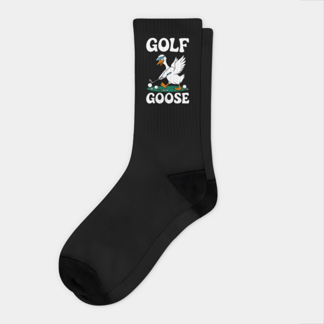 Golf Goose Funny Golfer Socks by MakerMind8.2