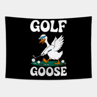 Golf Goose Funny Golfer Tapestry