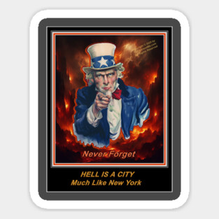 1 HELL IS A CITY Sticker