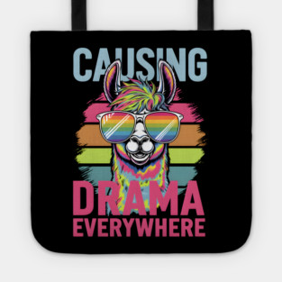 Causing Drama Everywhere Llama Tote