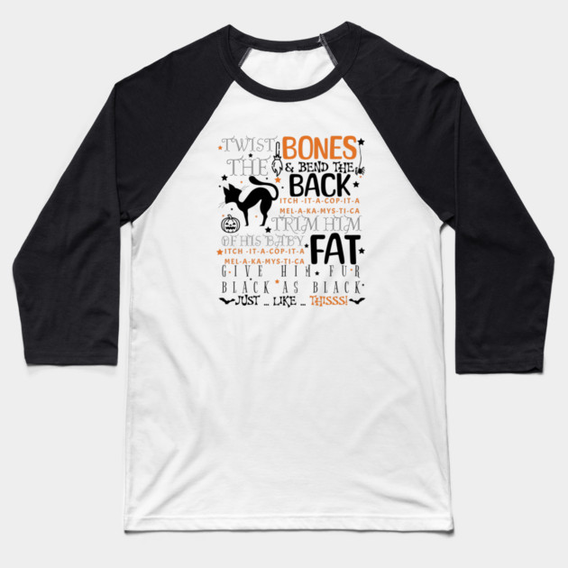 Hocus Pocus Curse Baseball T-Shirt by casualteesinc