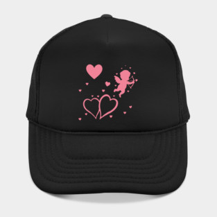 Cupid and Hearts Valentine’s Day Design – Romantic Love Gift Art Hat