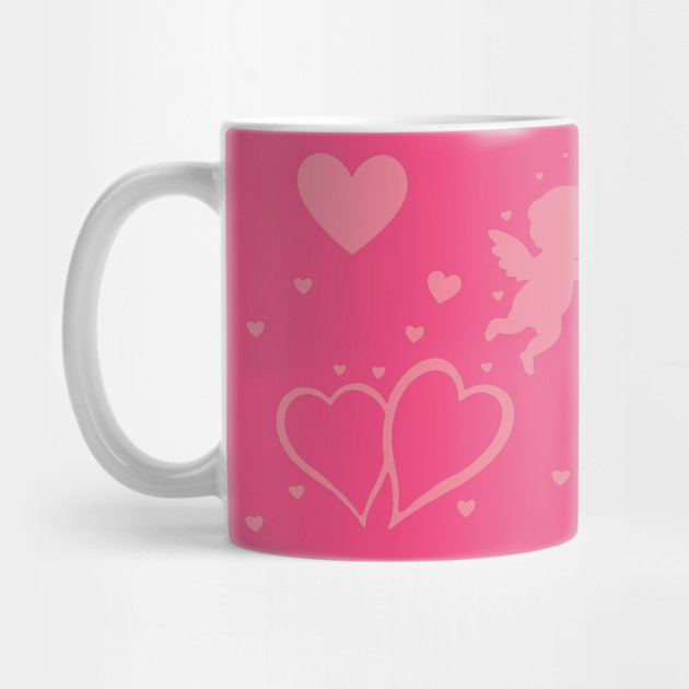 Cupid and Hearts Valentine’s Day Design – Romantic Love Gift Art by DonWillisJrArt