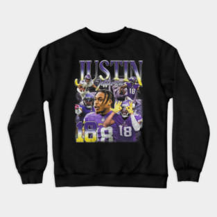 Justin Jefferson Retro Bootleg Crewneck Sweatshirt