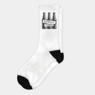 Sotally Tober Beer Drinking Partying Humor Socks