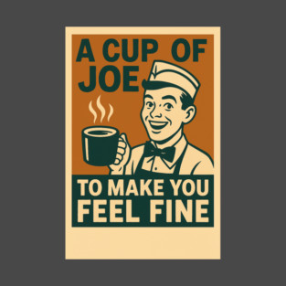 A Cup Of Joe Retro Coffee Design T-Shirt