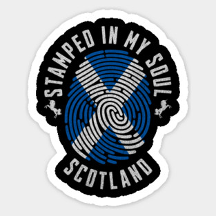 Stamped in My Soul Scotland Flag Design Scottish Pride Magnet