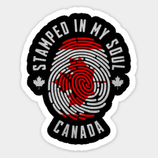 Stamped in My Soul Canada Flag Design Canadian Pride Magnet