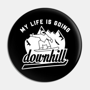 Downhill Snowboarding Pin