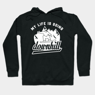 Downhill Snowboarding Hoodie