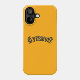 Vintage Nevermore Logo Tee – Wednesday Addams (Black Text) Phone Case