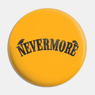 Vintage Nevermore Logo Tee – Wednesday Addams (Black Text) Pin