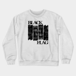 Black flag band merchandise ink draw illustration artwork Crewneck Sweatshirt