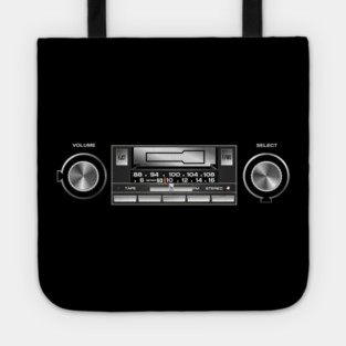Retro Car Stereo Cassette Player Tote