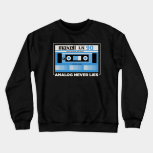 Analogue Never Lies Vintage Cassette Tape Crewneck Sweatshirt