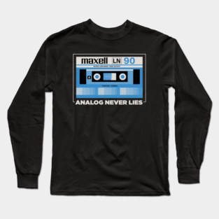 Analogue Never Lies Vintage Cassette Tape Long Sleeve T-Shirt