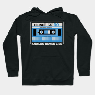 Analogue Never Lies Vintage Cassette Tape Hoodie