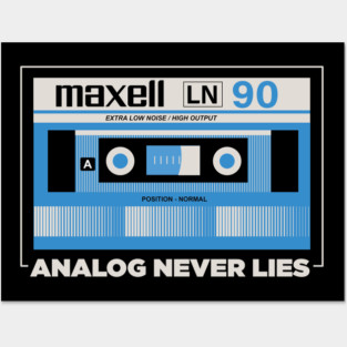 Analogue Never Lies Vintage Cassette Tape Posters and Art