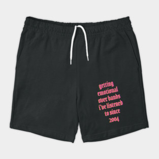 Getting Emotional Over Bands Pink Shorts