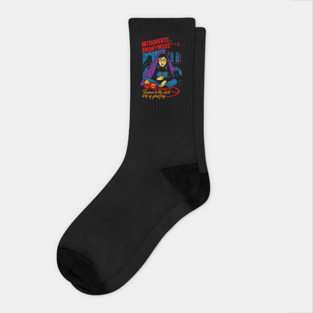 INTROVERTS ANONYMOUS Socks by artslaves