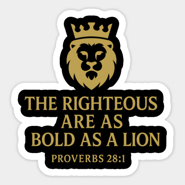 The Righteous Are as Bold as a Lion – Proverbs 28:1 Magnet by Eric's Store 9