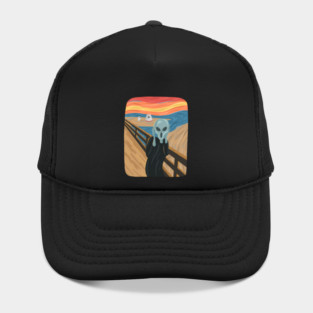 Alien head art Hat