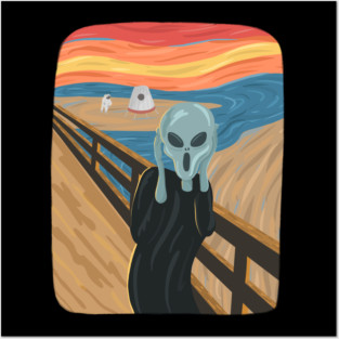 Alien head art Posters and Art