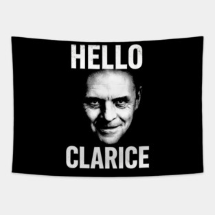 Hello Clarice Silence of the Lambs Hannibal Quote Tapestry