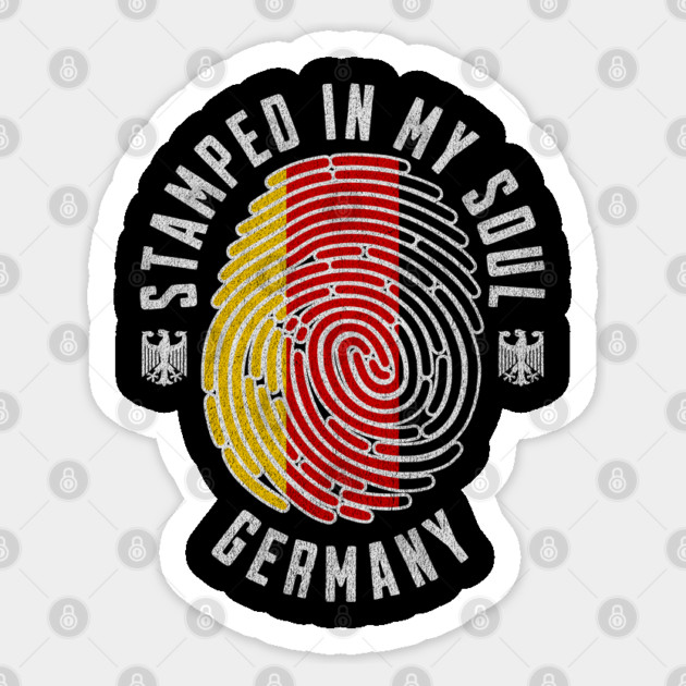 Stamped in My Soul Germany Flag Design German Pride Sticker by Yesteeyear