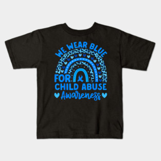 Blue Child Abuse Child Abuse Kids T-Shirt