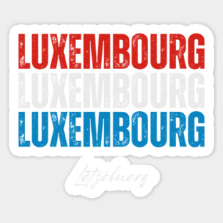 Luxembourg flag, Luxembourger flag Sticker